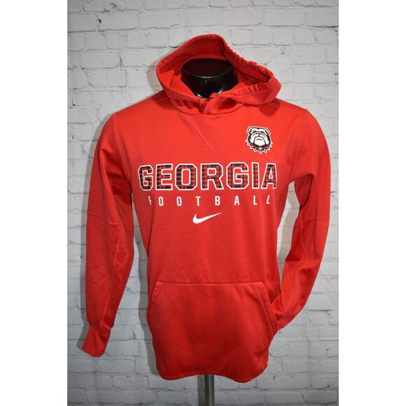 Nike UGA Hoodie Mens Size Medium University Georgia Bulldogs Bulldogs Dawgs Red - Picture 6 of 7